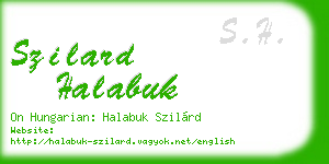 szilard halabuk business card