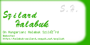 szilard halabuk business card